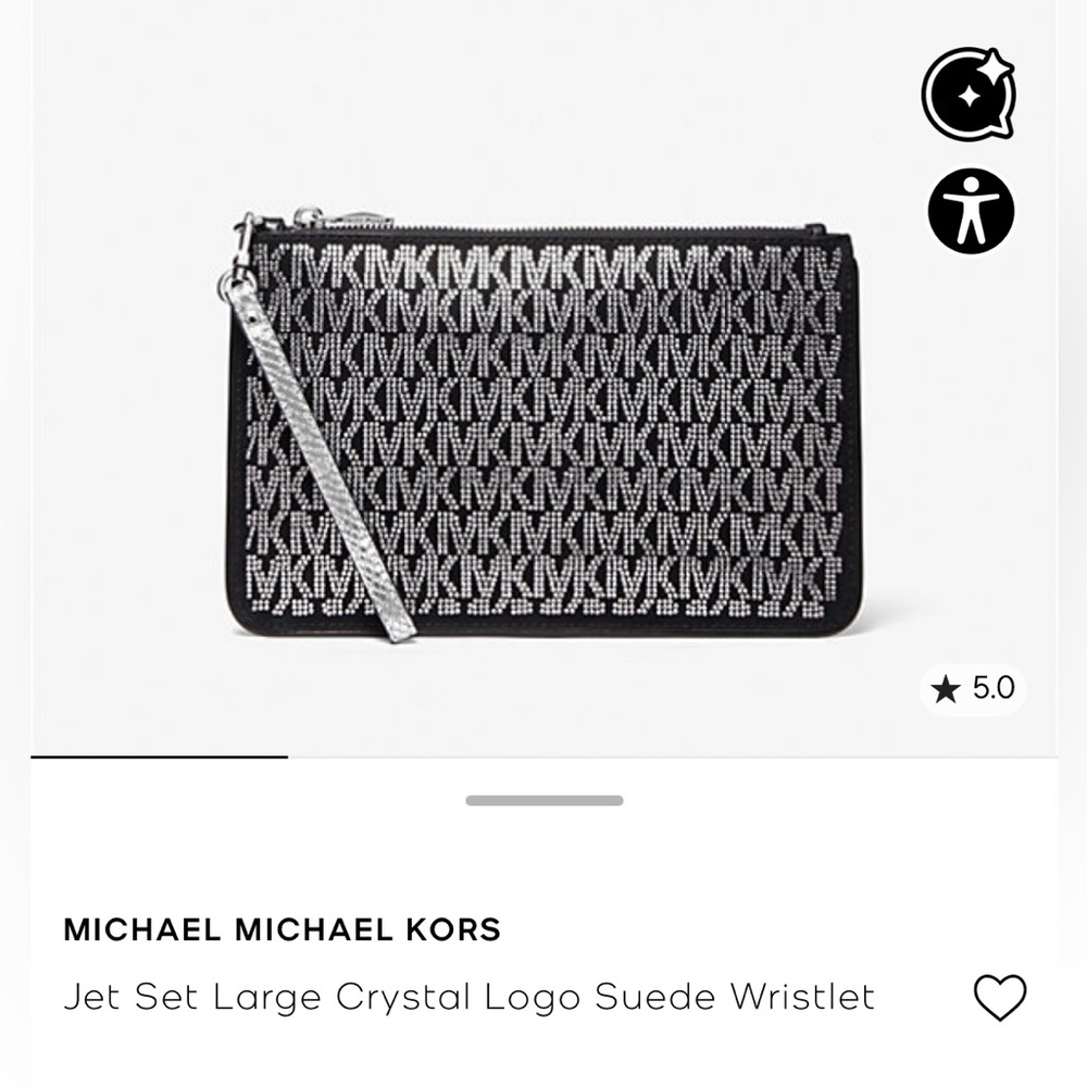 ISO - IN SEARCH OF!!! - Michael Kors Black and Silver Wristlet
